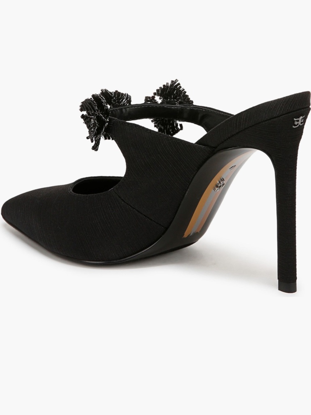 🍒2/$90🍒 SAM EDELMAN NWT Amelie Pointed-toe Mule, Beaded Floral Accent - Picture 2 of 11